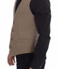 Dolce & Gabbana Beige Cotton Slim Fit Button Front Dress Vest