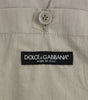 Dolce & Gabbana Beige Cotton Slim Fit Button Front Dress Vest