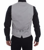 Dolce & Gabbana Gray Cotton Slim Fit Button Front Dress Vest