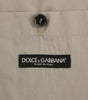 Dolce & Gabbana Gray Cotton Slim Fit Button Front Dress Vest