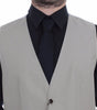 Dolce & Gabbana Beige Cotton Silk Blend Dress Vest Blazer
