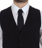 Dolce & Gabbana Black Cotton Dress Vest Blazer Jacket