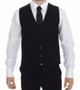 Dolce & Gabbana Black Cotton Dress Vest Blazer Jacket