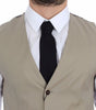 Dolce & Gabbana Beige Cotton Dress Vest Blazer Jacket