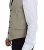 Dolce & Gabbana Beige Cotton Dress Vest Blazer Jacket