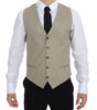Dolce & Gabbana Beige Cotton Dress Vest Blazer Jacket