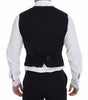 Dolce & Gabbana Black Flax Cotton Dress Vest Blazer