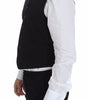 Dolce & Gabbana Black Flax Cotton Dress Vest Blazer