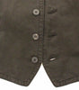 Dolce & Gabbana Black Flax Cotton Dress Vest Blazer