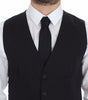 Dolce & Gabbana Blue Cotton Stretch Dress Vest Blazer