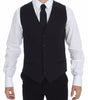 Dolce & Gabbana Blue Cotton Stretch Dress Vest Blazer