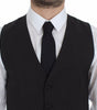 Dolce & Gabbana Gray Wool Stretch Dress Vest Jacket Blazer
