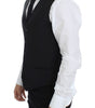 Dolce & Gabbana Black Wool Silk Stretch Dress Vest Blazer
