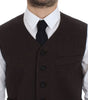 Dolce & Gabbana Brown Cotton Blend Dress Vest Gilet