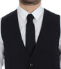 Dolce & Gabbana Blue Cotton Stretch Dress Vest Blazer