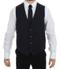 Dolce & Gabbana Blue Cotton Stretch Dress Vest Blazer