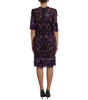 Dolce & Gabbana Purple floral lace crystal embedded dress