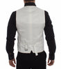 Dolce & Gabbana White Cotton Silk Blend Dress Vest Blazer