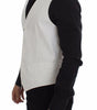 Dolce & Gabbana White Cotton Silk Blend Dress Vest Blazer