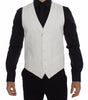 Dolce & Gabbana White Cotton Silk Blend Dress Vest Blazer