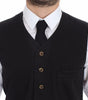 Dolce & Gabbana Black Cotton Viscose Dress Vest Blazer