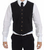 Dolce & Gabbana Black Cotton Viscose Dress Vest Blazer