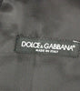 Dolce & Gabbana Black Striped Wool Single Breasted Vest