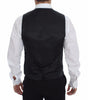 Dolce & Gabbana Gray Striped Wool Logo Vest Gilet Weste