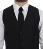Dolce & Gabbana Gray Wool Silk Dress Vest Gilet Weste