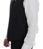 Dolce & Gabbana Gray Wool Silk Dress Vest Gilet Weste