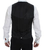 Dolce & Gabbana Black Wool Formal Dress Vest Gilet Weste