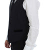 Dolce & Gabbana Black Wool Formal Dress Vest Gilet Weste