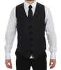 Dolce & Gabbana Gray Wool Formal Dress Vest Gilet Weste