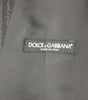 Dolce & Gabbana Gray Striped Wool Single Breasted Vest