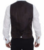Dolce & Gabbana Brown Check Wool Single Breasted Vest
