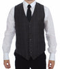 Dolce & Gabbana Brown Check Wool Single Breasted Vest