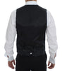Dolce & Gabbana Gray Striped Wool Single Breasted Vest