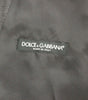 Dolce & Gabbana Gray Striped Wool Single Breasted Vest