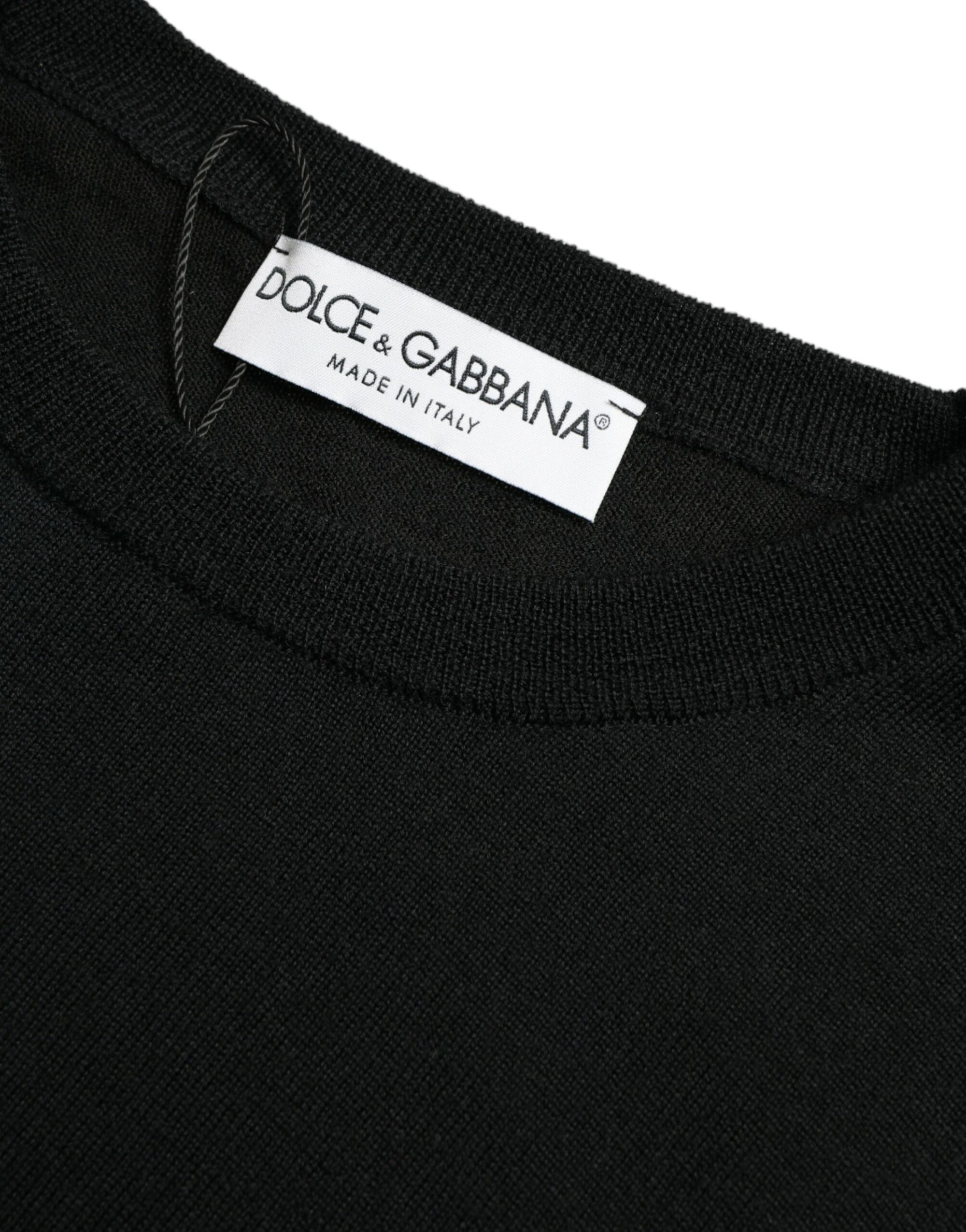 Dolce &amp; Gabbana Stunning Black Wool Sweater