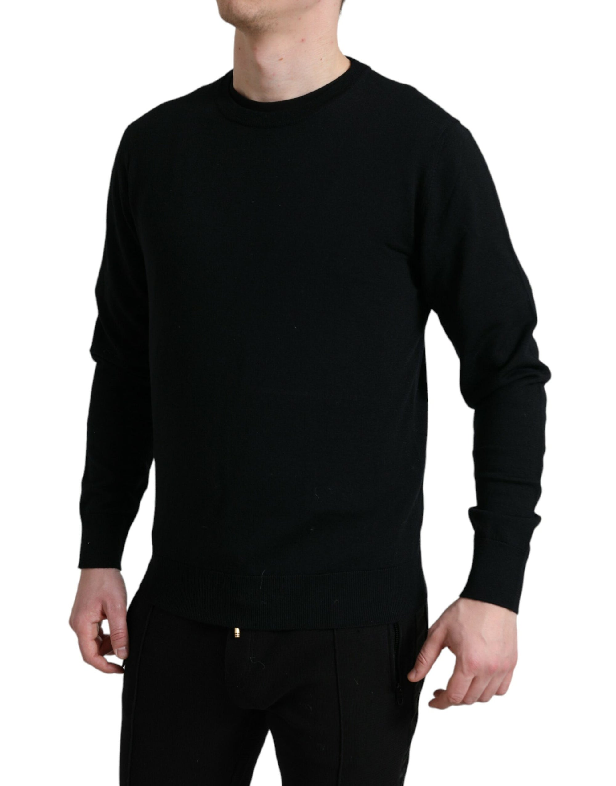 Dolce &amp; Gabbana Stunning Black Wool Sweater