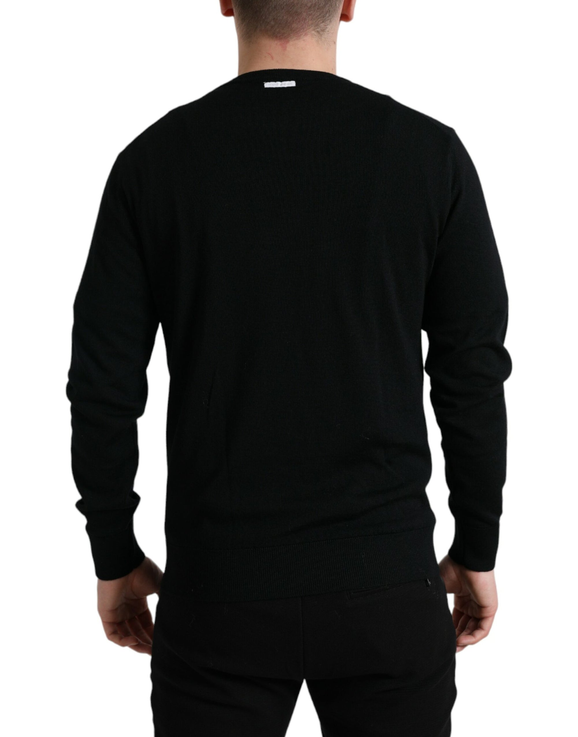 Dolce &amp; Gabbana Stunning Black Wool Sweater