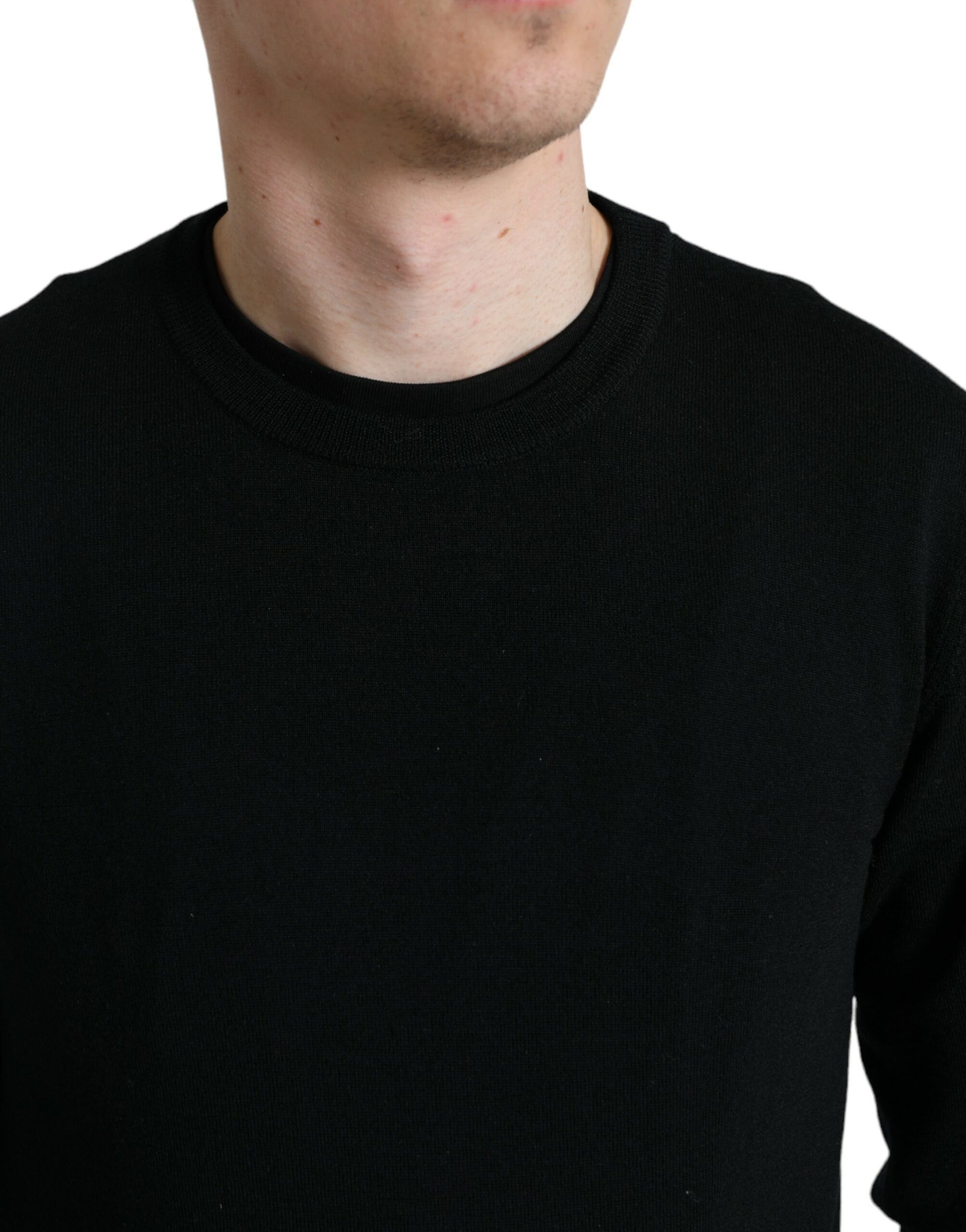 Dolce &amp; Gabbana Stunning Black Wool Sweater