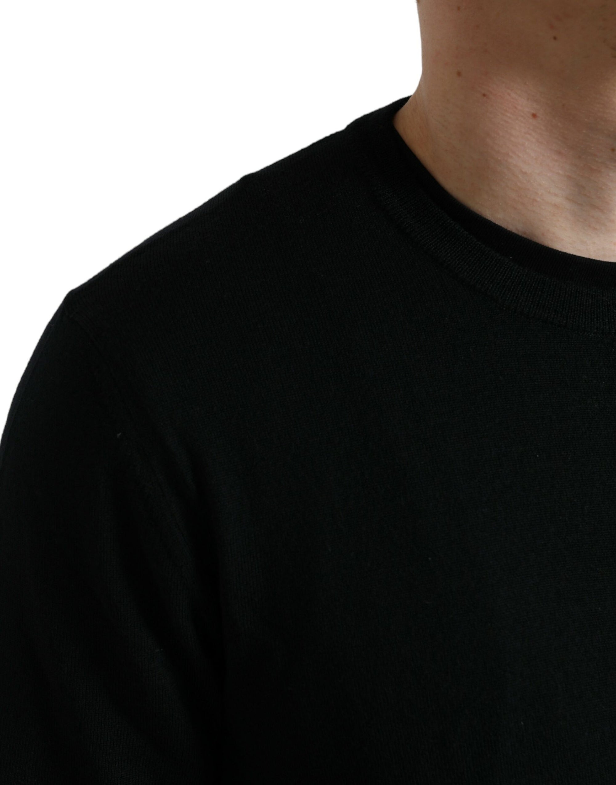 Dolce &amp; Gabbana Stunning Black Wool Sweater