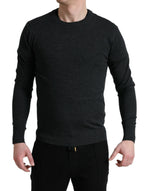 Dolce &amp; Gabbana Elegant Gray Wool Pullover Sweater