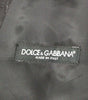 Dolce & Gabbana Gray Striped Wool Logo Vest Gilet Vests