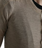 Dolce &amp; Gabbana Elegant Beige Henley Cashmere Sweater