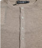 Dolce &amp; Gabbana Elegant Beige Henley Cashmere Sweater