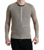 Dolce &amp; Gabbana Elegant Beige Henley Cashmere Sweater