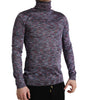 Dolce &amp; Gabbana Elegant Turtleneck Pullover Sweater in Blue Purple