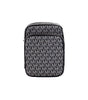 Michael Kors Black Silver PVC Flight Leather North South Chain Crossbody Bag